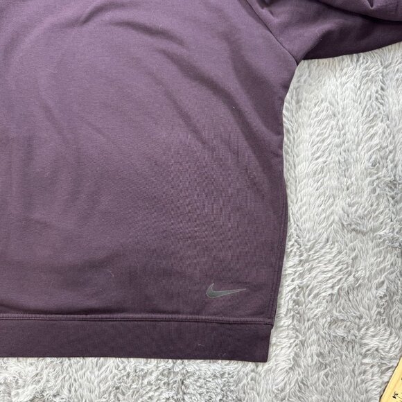 Nike Womens M Sport Athletic Purple Pullover Cozy Hoodie Pockets Cotton Blend - Picture 2 of 6